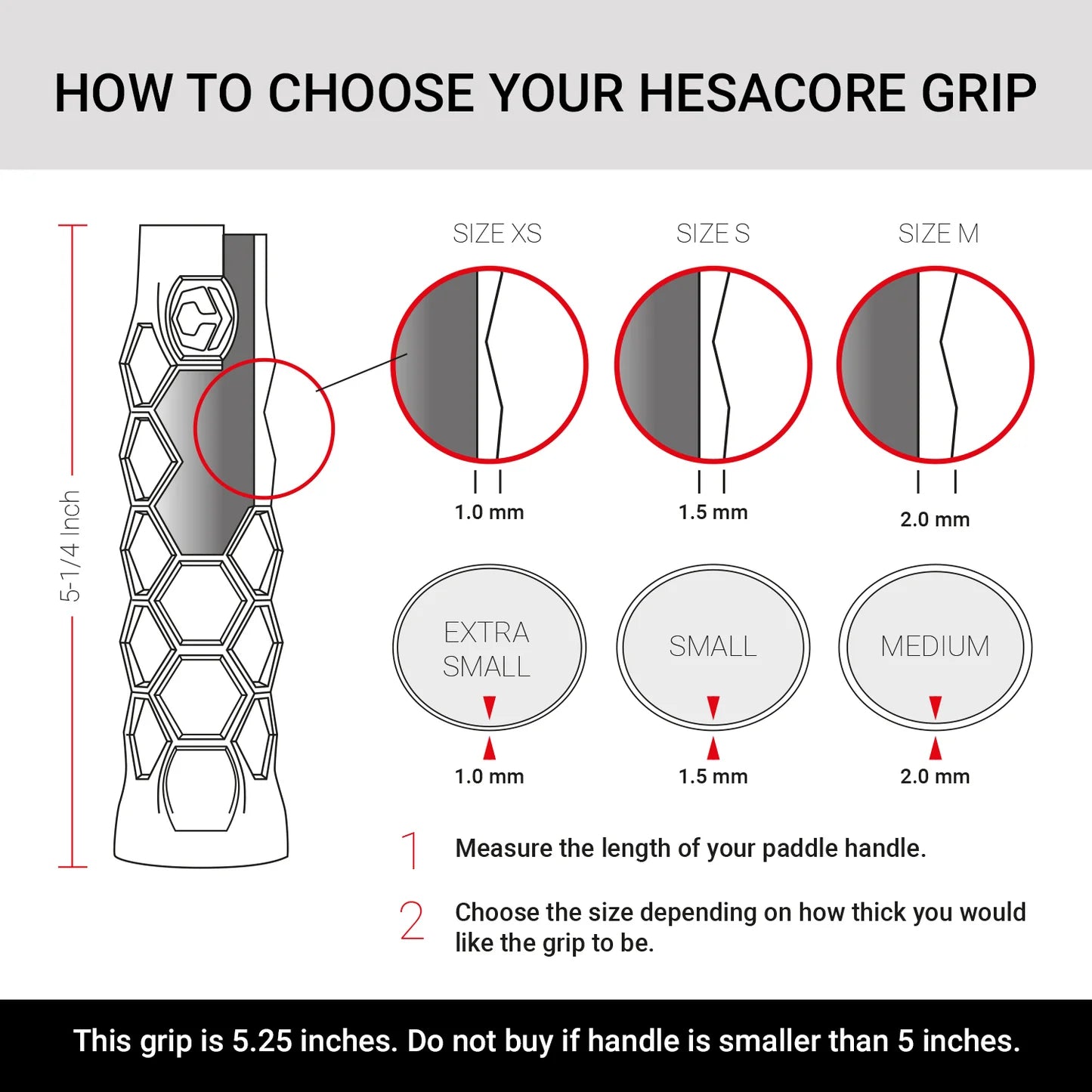 Hesacore Pickleball Grip