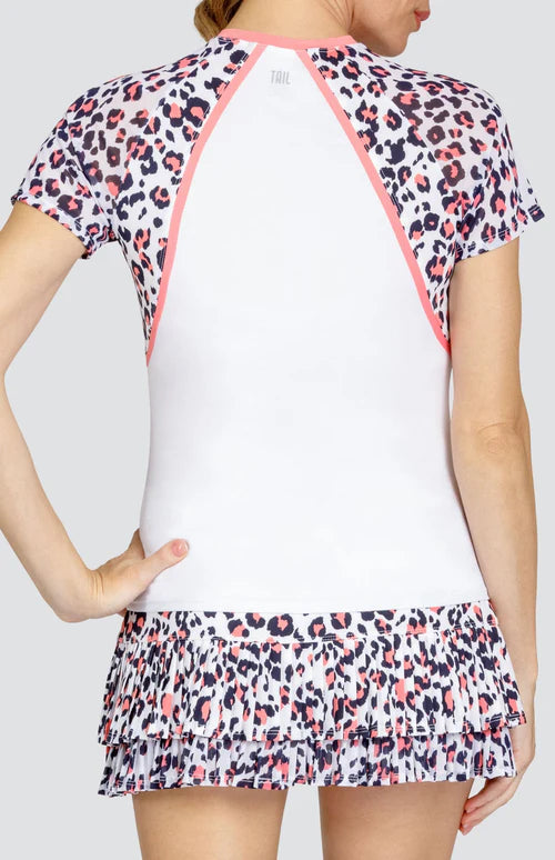 Tail Odette Short Sleeve Tennis Top-Chalk : XS ^
